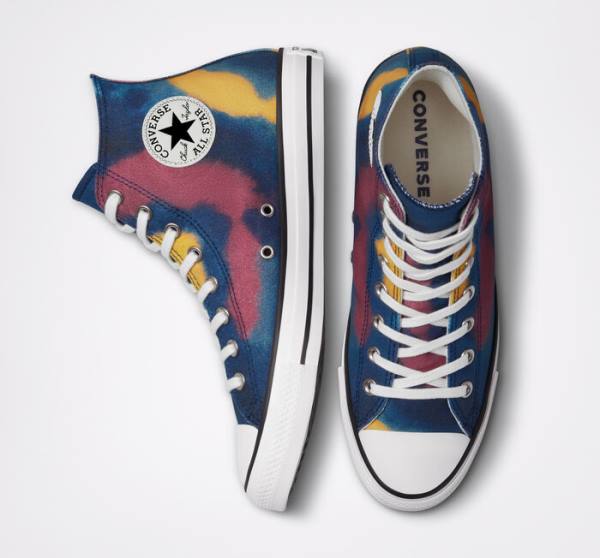 Zapatillas Altas Converse Chuck Taylor All Star Tie-Dye Azules Multicolor | CV-159HMK