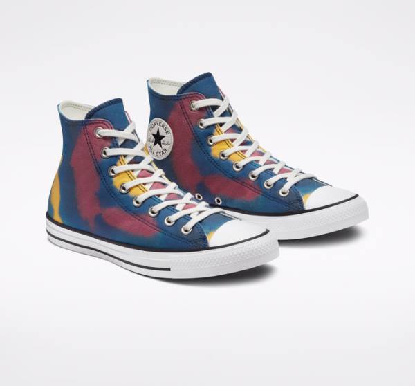 Zapatillas Altas Converse Chuck Taylor All Star Tie-Dye Azules Multicolor | CV-159HMK