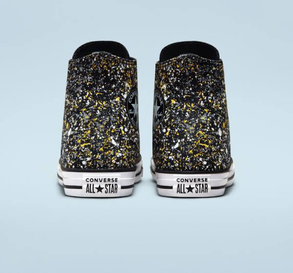 Zapatillas Altas Converse Chuck Taylor All Star Archive Paint Splatter Negras Blancas | CV-187GUB