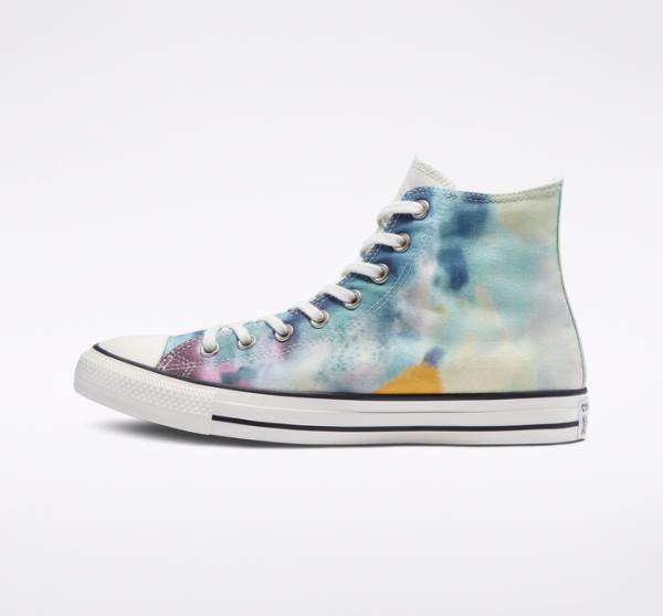 Zapatillas Altas Converse Chuck Taylor All Star Tie-Dye Multicolor Negras | CV-215FCK