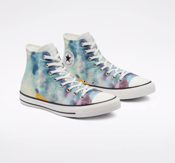 Zapatillas Altas Converse Chuck Taylor All Star Tie-Dye Multicolor Negras | CV-241JKH