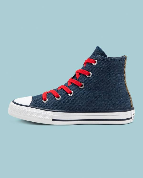 Zapatillas Altas Converse Chuck Taylor All Star Denim Reverse Twill Azules | CV-247SDI