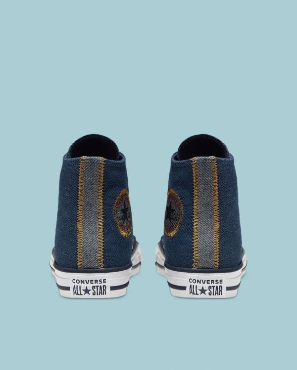 Zapatillas Altas Converse Chuck Taylor All Star Denim Reverse Twill Azules | CV-247SDI