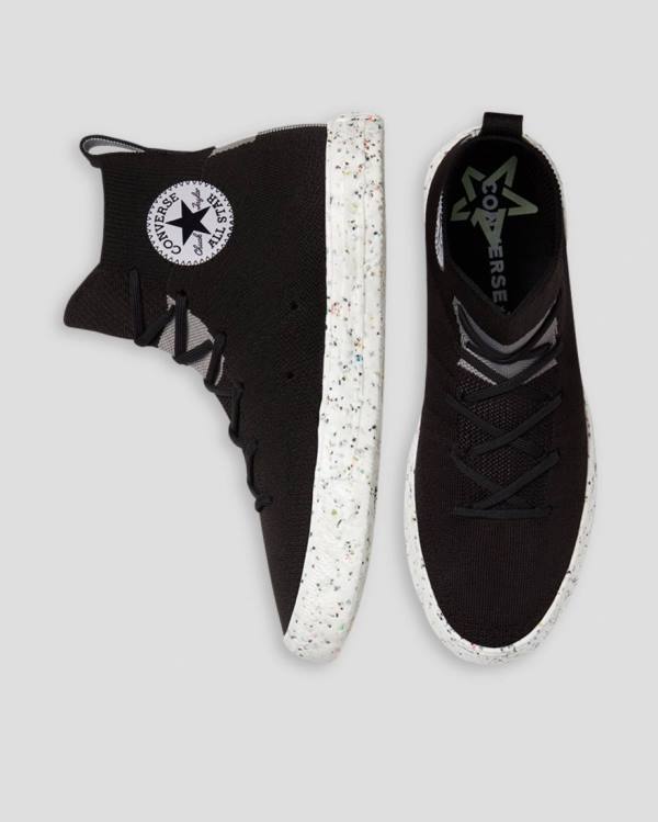 Zapatillas Altas Converse Chuck Taylor All Star Crater Renew Knit Negras | CV-257TBK