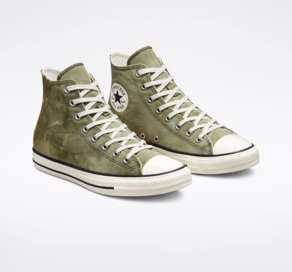 Zapatillas Altas Converse Chuck Taylor All Star Washed Lona Verde Menta | CV-275MOI