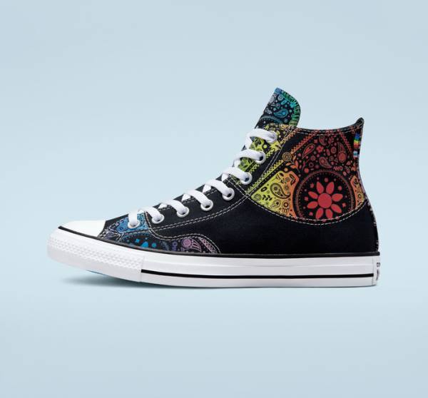 Zapatillas Altas Converse Chuck Taylor All Star Pride Negras Rojas | CV-297UIY