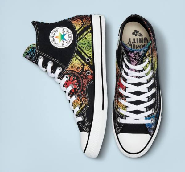 Zapatillas Altas Converse Chuck Taylor All Star Pride Negras Rojas | CV-297UIY