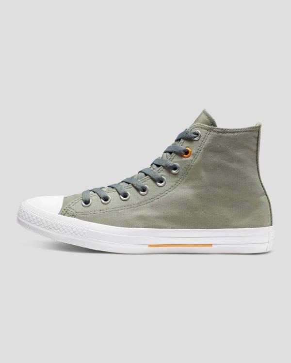 Zapatillas Altas Converse Chuck Taylor All Star Flight School Verde | CV-326YFA