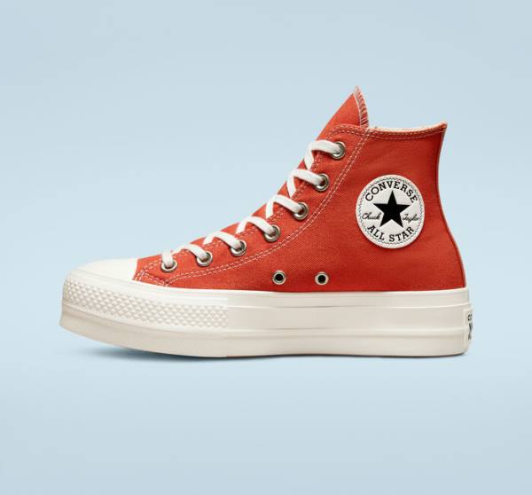 Zapatillas Altas Converse Chuck Taylor All Star Lift Plataforma Peaches Naranjas Negras | CV-421GSW