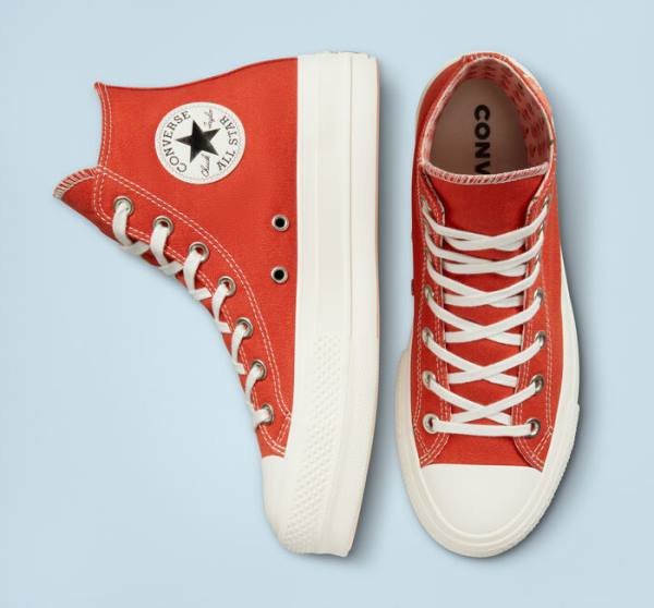 Zapatillas Altas Converse Chuck Taylor All Star Lift Plataforma Peaches Naranjas Negras | CV-421GSW