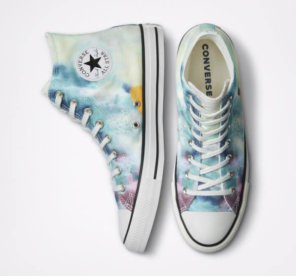 Zapatillas Altas Converse Chuck Taylor All Star Tie-Dye Multicolor Negras | CV-437RFG