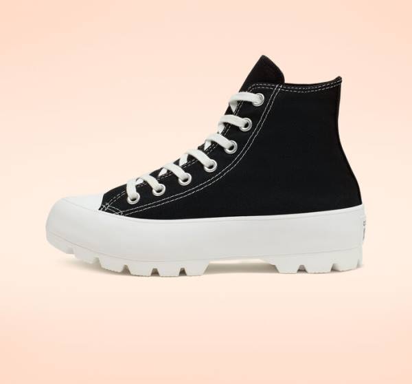 Zapatillas Altas Converse Chuck Taylor All Star Lugged Negras Blancas | CV-507NXM