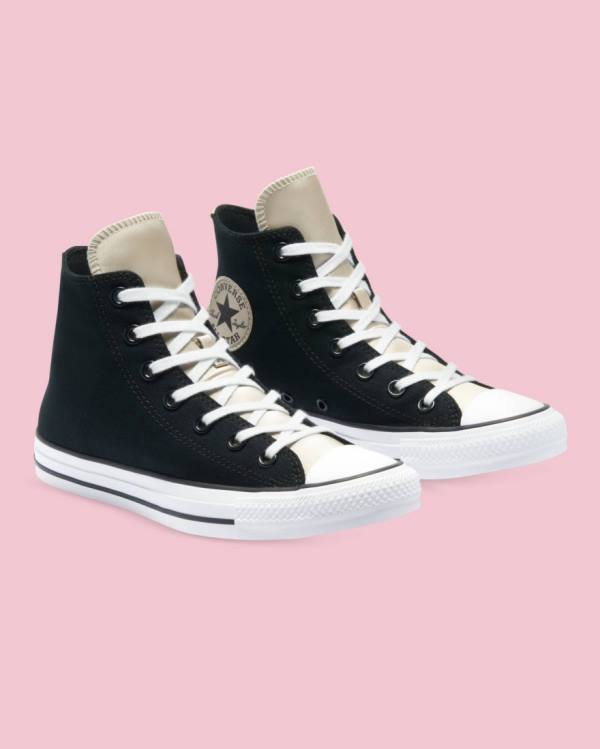 Zapatillas Altas Converse Chuck Taylor All Star Mono Metallic Negras | CV-528SYD