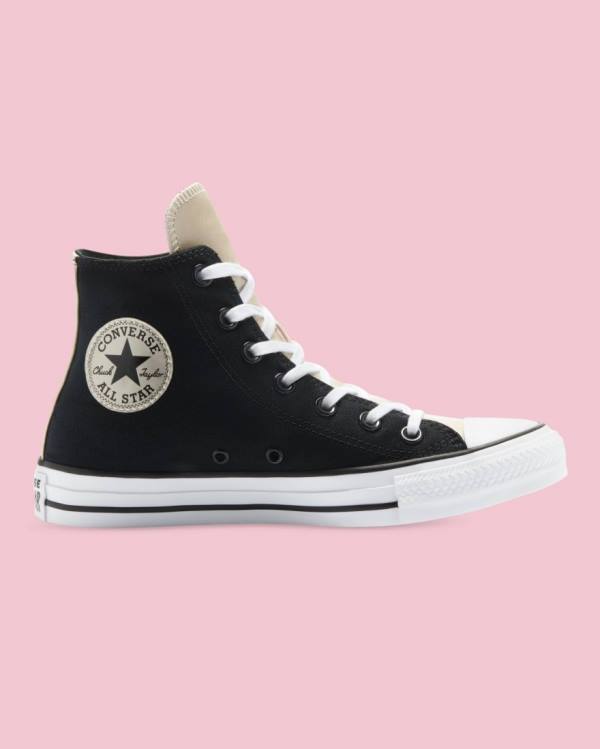 Zapatillas Altas Converse Chuck Taylor All Star Mono Metallic Negras | CV-528SYD