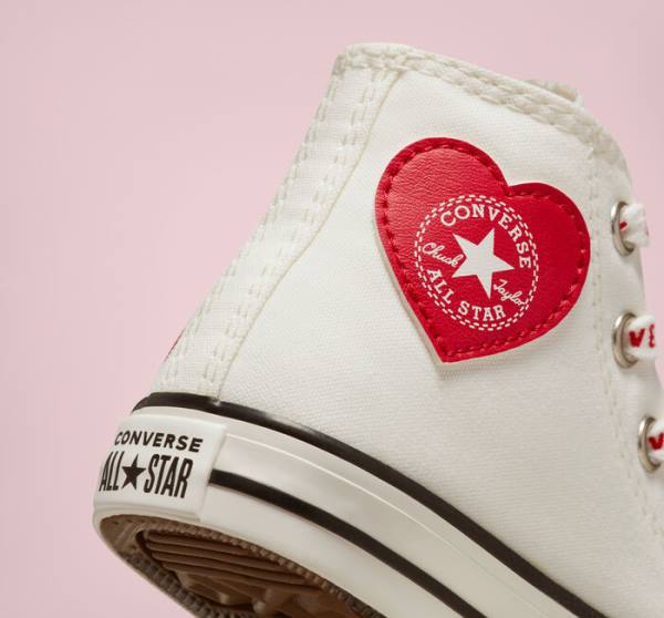 Zapatillas Altas Converse Chuck Taylor All Star Crafted with Love Blancas Rojas | CV-571OWC