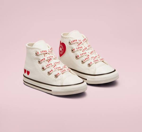 Zapatillas Altas Converse Chuck Taylor All Star Crafted with Love Blancas Rojas | CV-571OWC