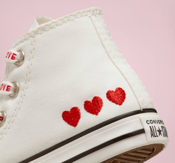 Zapatillas Altas Converse Chuck Taylor All Star Crafted with Love Blancas Rojas | CV-571OWC