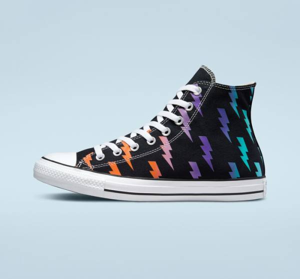 Zapatillas Altas Converse Chuck Taylor All Star Archive Prints Negras Azules Turquesa | CV-591KXP