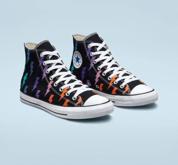 Zapatillas Altas Converse Chuck Taylor All Star Archive Prints Negras Azules Turquesa | CV-591KXP