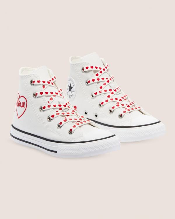 Zapatillas Altas Converse Chuck Taylor All Star Calle Love Thread Blancas | CV-619EMI