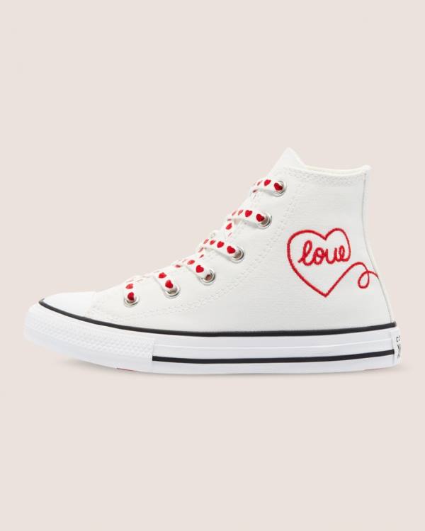 Zapatillas Altas Converse Chuck Taylor All Star Calle Love Thread Blancas | CV-619EMI