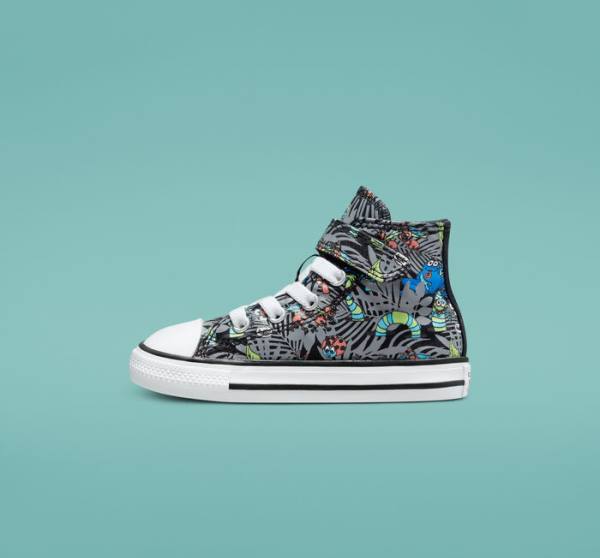 Zapatillas Altas Converse Chuck Taylor All Star Easy-On Plants Negras Verde Claro Blancas | CV-643BKX