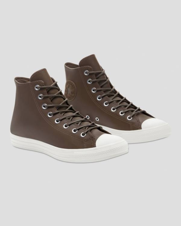 Zapatillas Altas Converse Chuck Taylor All Star Seasonal Cuero Marrones | CV-709XRO