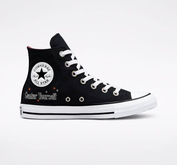 Zapatillas Altas Converse Chuck Taylor All Star You Are On The Right Path Negras Blancas | CV-719UHF