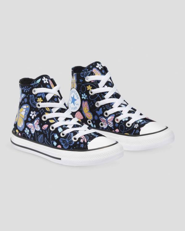 Zapatillas Altas Converse Chuck Taylor All Star Butterfly Fun Negras | CV-768TVU