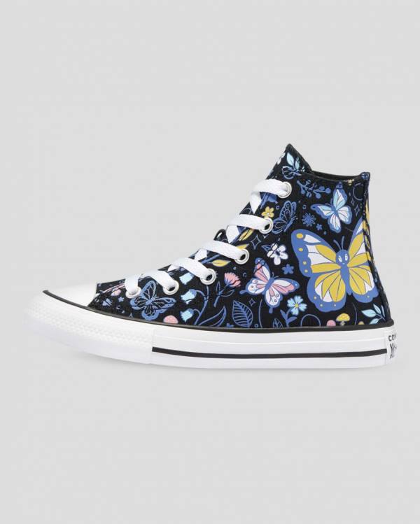 Zapatillas Altas Converse Chuck Taylor All Star Butterfly Fun Negras | CV-768TVU