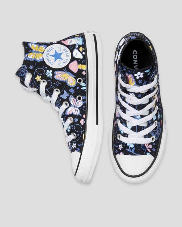 Zapatillas Altas Converse Chuck Taylor All Star Butterfly Fun Negras | CV-768TVU