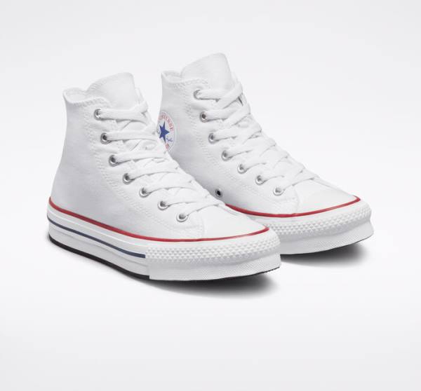 Zapatillas Altas Converse Chuck Taylor All Star Lift Plataforma Blancas Rojas Oscuro Azul Marino | CV-780HKB