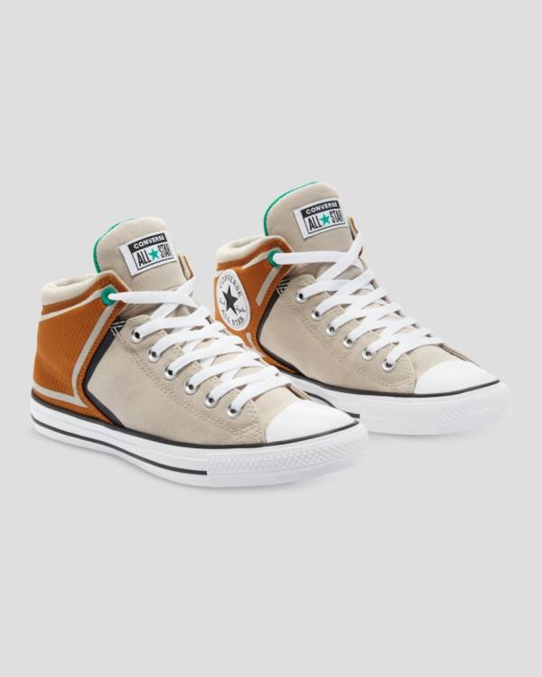 Zapatillas Altas Converse Chuck Taylor All Star High Calle Marrones Beige | CV-862GKJ