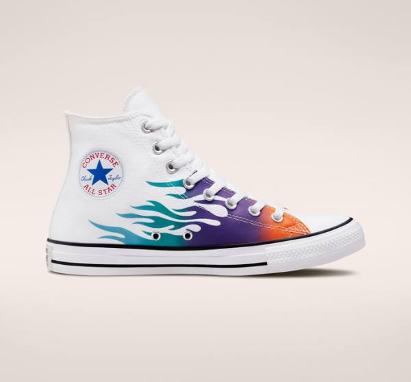 Zapatillas Altas Converse Chuck Taylor All Star Archive Prints Blancas Azules Turquesa | CV-932UIL