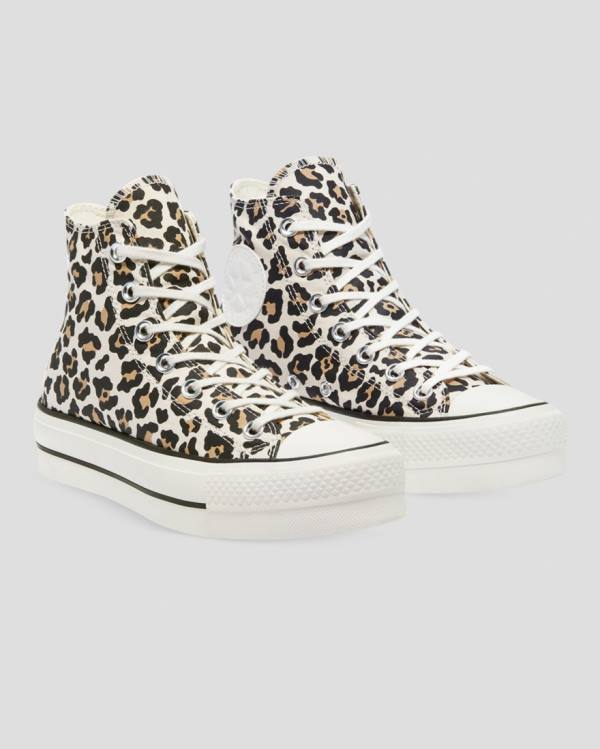 Zapatillas Altas Converse Chuck Taylor Lift Leopard Print Plataforma Leopardo | CV-432GXV