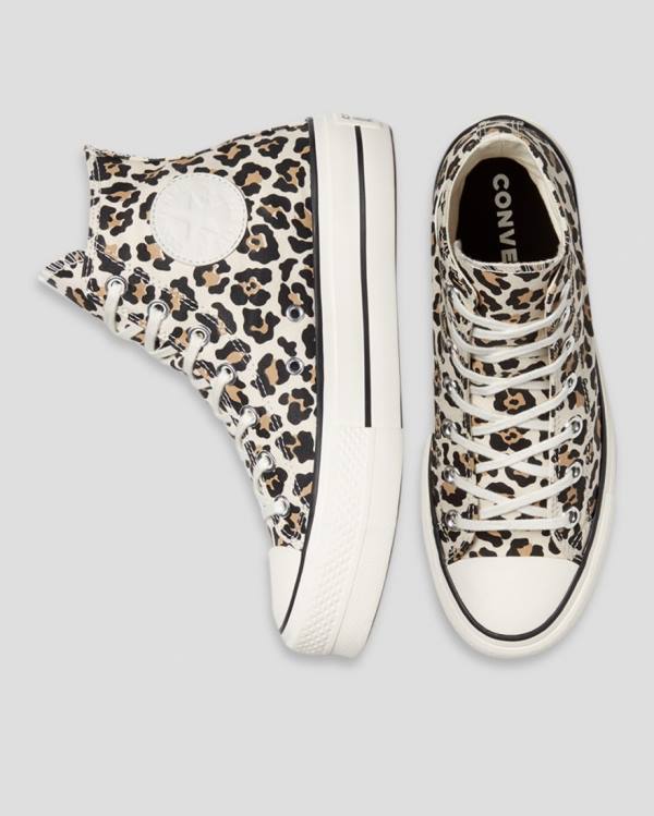 Zapatillas Altas Converse Chuck Taylor Lift Leopard Print Plataforma Leopardo | CV-432GXV