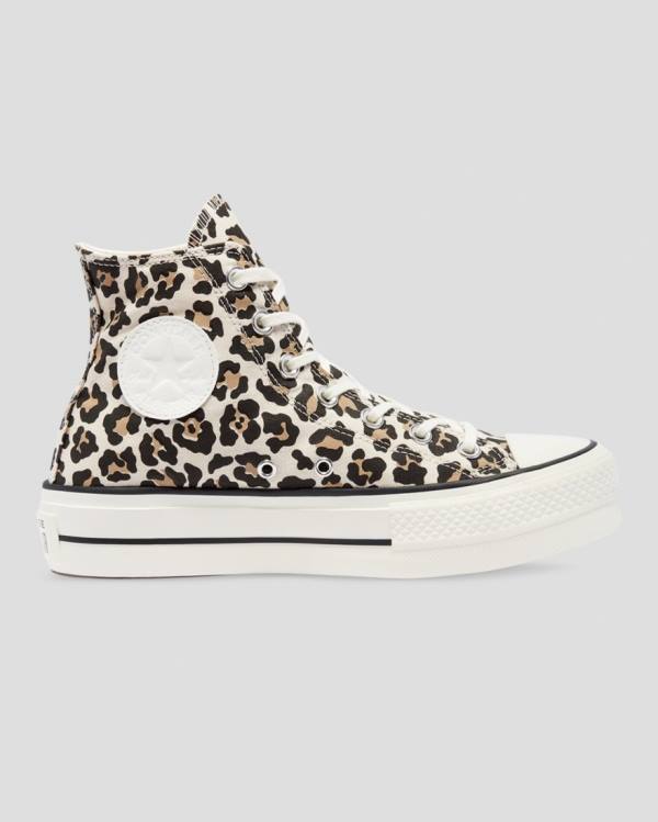 Zapatillas Altas Converse Chuck Taylor Lift Leopard Print Plataforma Leopardo | CV-432GXV