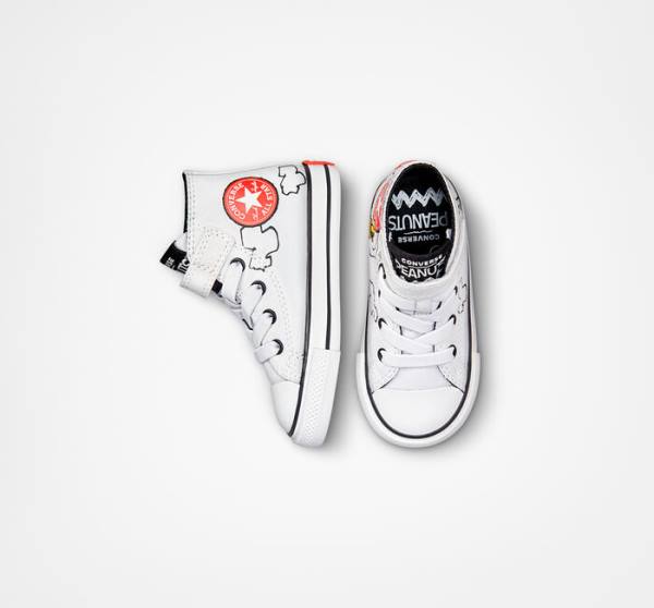 Zapatillas Altas Converse Peanuts Chuck Taylor All Star Easy-On Blancas Negras Rojas | CV-235ZSM