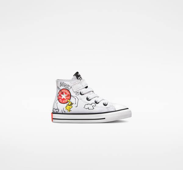 Zapatillas Altas Converse Peanuts Chuck Taylor All Star Easy-On Blancas Negras Rojas | CV-235ZSM