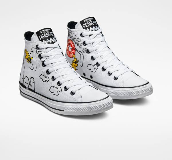 Zapatillas Altas Converse Peanuts Chuck Taylor All Star Blancas Negras Rojas | CV-326AIT