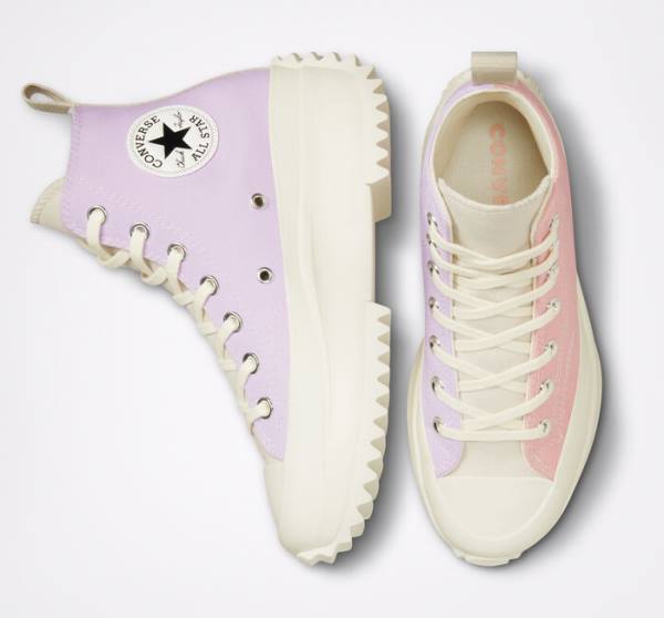 Zapatillas Altas Converse Run Star Hike Plataforma Tri-Panel Color Block Rosas | CV-812ICN