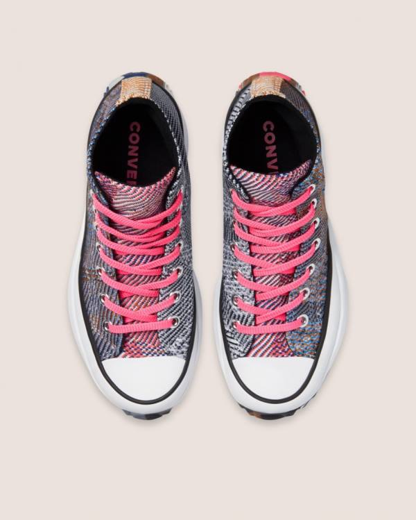 Zapatillas Altas Converse Run Star Hike Knit Print Azules Rojas | CV-915TWX