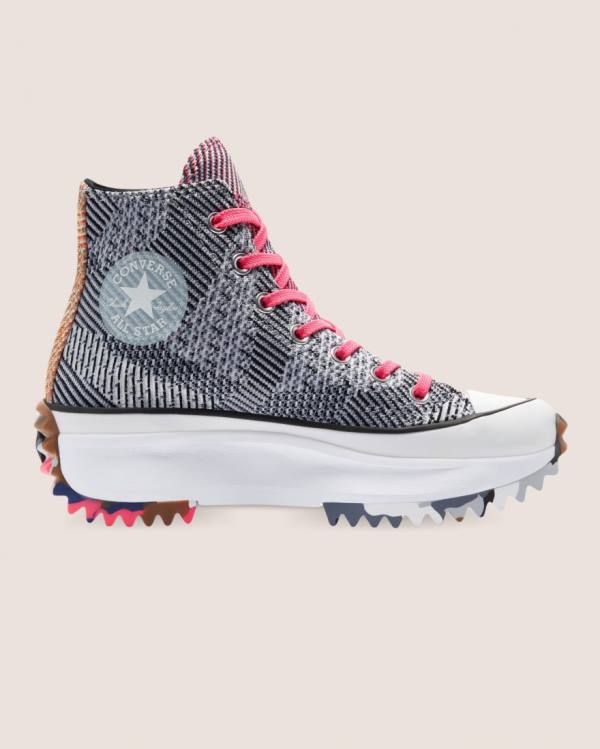 Zapatillas Altas Converse Run Star Hike Knit Print Azules Rojas | CV-915TWX