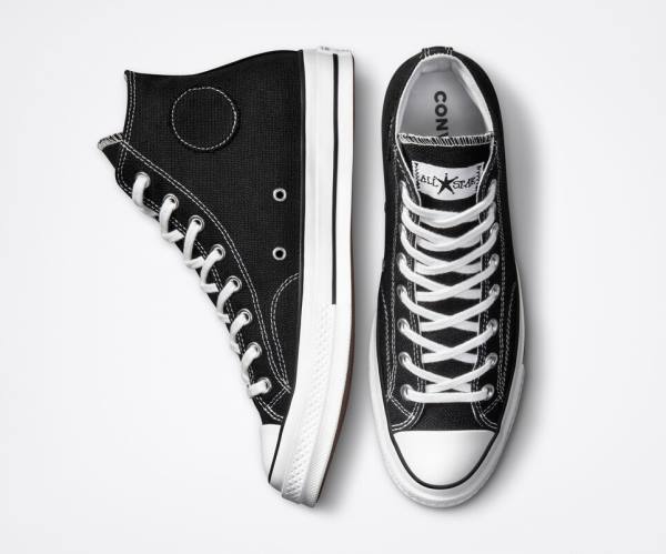 Zapatillas Altas Converse Stussy Chuck 70 Negras Blancas | CV-014HDR