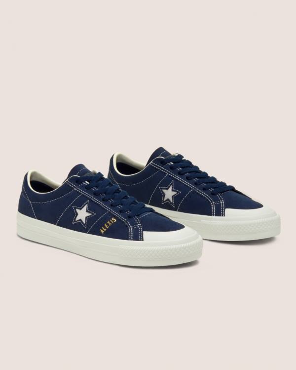 Zapatillas Bajas Converse CONS Alexis Sablone One Star Pro Gamuza Azules | CV-796RFZ