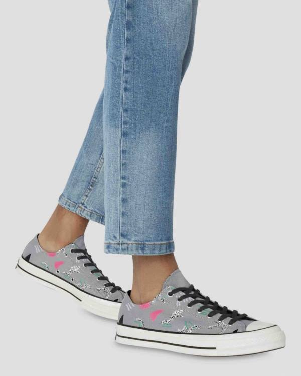 Zapatillas Bajas Converse Chuck 70 80s Archive Print Gris | CV-219NLF