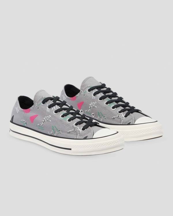 Zapatillas Bajas Converse Chuck 70 80s Archive Print Gris | CV-219NLF