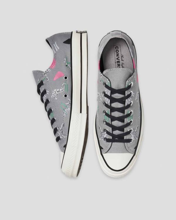 Zapatillas Bajas Converse Chuck 70 80s Archive Print Gris | CV-219NLF