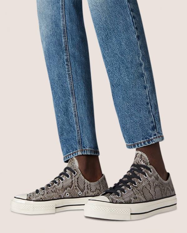 Zapatillas Bajas Converse Chuck 70 Reptile Gamuza Gris | CV-790LPZ