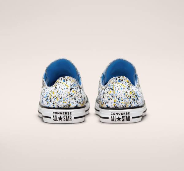 Zapatillas Bajas Converse Chuck Taylor All Star Archive Paint Splatter Blancas Azules | CV-048QJV